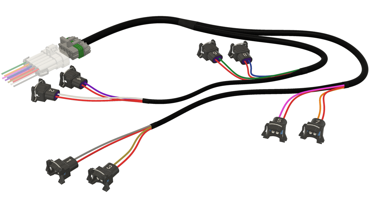 FuelInjectorHarnessEV1TypeforHolleyEFIReplaces558200 EFI