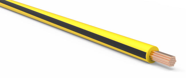 16 AWG Automotive TXL Wire Yellow w/ Black Stripe Various Lengths