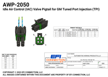 Load image into Gallery viewer, Pinout for Idle Air Control (IAC) Valve Pigtail for GM Tuned Port Injection (TPI)