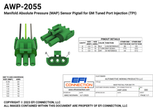 Load image into Gallery viewer, Pinout for Manifold Absolute Pressure (MAP) Sensor Pigtail for GM Tuned Port Injection (TPI)