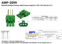 Load image into Gallery viewer, Manifold Absolute Pressure (MAP) Sensor Pigtail for 1992-1997 GM Gen II LT1