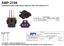Load image into Gallery viewer, Crankshaft Position (CKP) Sensor Pigtail for 1996-1997 GM Gen II LT1