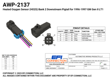 Load image into Gallery viewer, Heated Oxygen Sensor (HO2S) Bank 2 Downstream Pigtail for 1996-1997 GM Gen II LT1