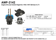 Load image into Gallery viewer, Pinout for Engine Oil Level Switch Pigtail for 1992-1997 GM Gen II LT1