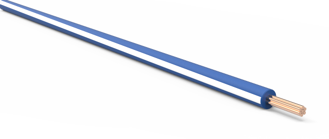 22-AWG-Automotive-TXL-Wire-Dark-Blue-w/-White-Stripe-Various-Lengths