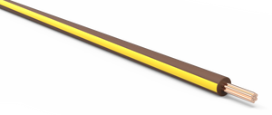 20-AWG-Automotive-TXL-Wire-Brown-w/-Yellow-Stripe-by-the-Foot