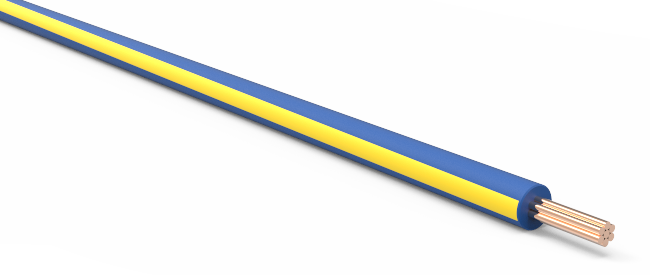 20-AWG-Automotive-TXL-Wire-Dark-Blue-w/-Yellow-Stripe-Various-Lengths