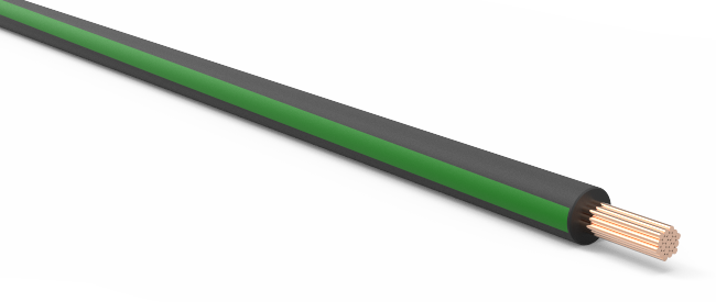 18-AWG-Automotive-TXL-Wire-Black-w/-Green-Stripe-Various-Lengths