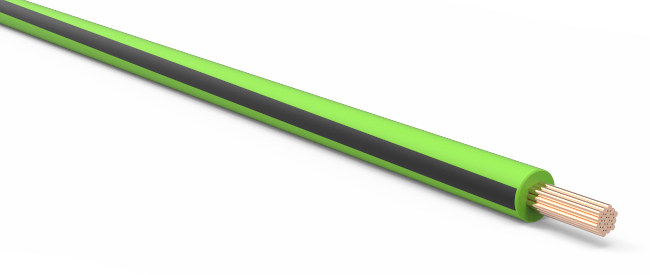 18-AWG-Automotive-TXL-Wire-Light-Green-w/-Black-Stripe-Various-Lengths