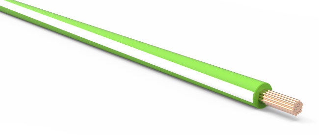 18-AWG-Automotive-TXL-Wire-Light-Green-w/-White-Stripe-Various-Lengths