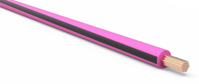 16-AWG-Automotive-TXL-Wire-Pink-w/-Black-Stripe-Various-Lengths