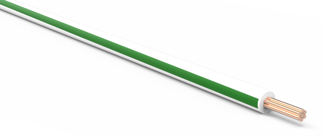 20-AWG-Automotive-TXL-Wire-White-w/-Green-Stripe-Various-Lengths