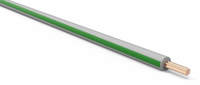 20-AWG-Automotive-TXL-Wire-Gray-w/-Green-Stripe-Various-Lengths