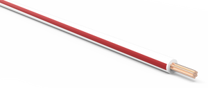 20-AWG-Automotive-TXL-Wire-White-w/-Red-Stripe-Various-Lengths