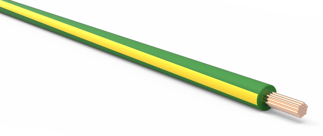 18-AWG-Automotive-TXL-Wire-Dark-Green-w/-Yellow-Stripe-Various-Lengths