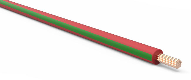 18-AWG-Automotive-TXL-Wire-Red-w/-Green-Stripe-by-the-Foot