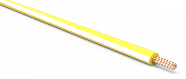 20-AWG-Automotive-TXL-Wire-Yellow-w/-White-Stripe-Various-Lengths