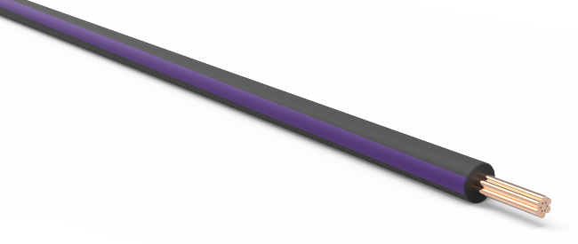 20-AWG-Automotive-TXL-Wire-Black-w/-Purple-Stripe-Various-Lengths