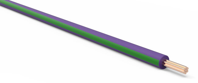 20-AWG-Automotive-TXL-Wire-Purple-w/-Green-Stripe-by-the-Foot