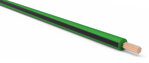 18-AWG-Automotive-TXL-Wire-Dark-Green-w/-Black-Stripe-by-the-Foot
