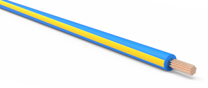 18-AWG-Automotive-TXL-Wire-Light-Blue-w/-Yellow-Stripe-Various-Lengths