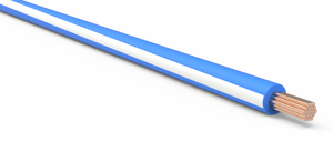 16-AWG-Automotive-TXL-Wire-Light-Blue-w/-White-Stripe-Various-Lengths