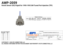 Load image into Gallery viewer, Knock Sensor (KS) Pigtail for 1990-1992 GM Tuned Port Injection (TPI)